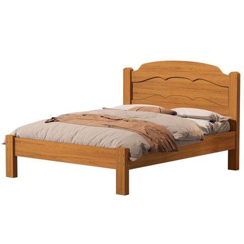 Cama Casal Lais 100% Mdf para Colchão -super Reforçada - Basoto C/ Colchão Gazin D23:nature