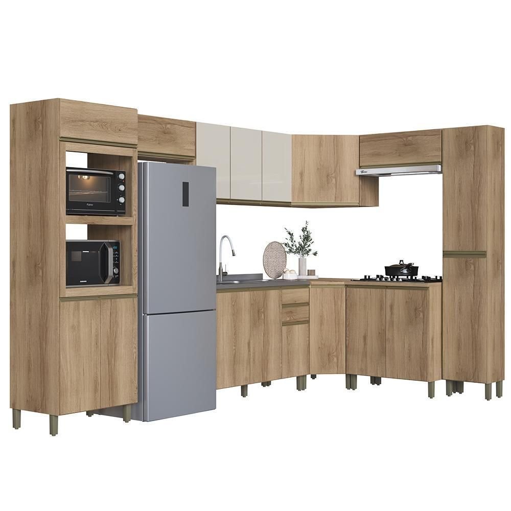 Cozinha Modulada de Canto Dinamarca 9 Peças com Torre Quente 2