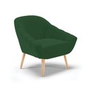 Ver imagem 4 de Kit 01 Namoradeira 02 Lugares e 02 Poltronas Giovana Veludo Verde Pés Palito Natural - D’Rossi