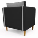Ver imagem 4 de Kit 2 Poltronas Aviv para Sala Escritório Recepção Linho Premium Easy Clean Corino Premium Luxo