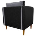 Ver imagem 5 de Kit 2 Poltronas Decorativas para Sala e Recepção Aviv Corino e Linho Premium Cores