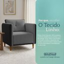Ver imagem 7 de Kit 2 Poltronas Aviv para Sala Escritório Recepção Linho Premium Easy Clean Corino Premium Luxo