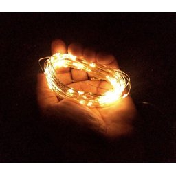Fio de Fada Cordão Luz Rose Gold 2m 20 Leds Bateria - 3