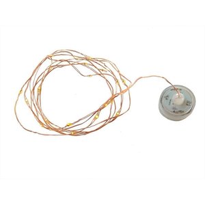 Fio de Fada Cordão Luz Rose Gold 2m 20 Leds Bateria