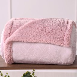 Manta Cobertor Queen Sherpa Realce Flannel Lã de Carneiro - 2