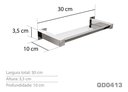 Ver imagem 3 de Porta Shampoo Inox - Kromus Qd0413