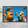 Quadro Filme Minions Na Praia Tamanho A4 Poster Desenho - 1
