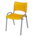 Ver imagem 3 de Cadeira Iso Base Cinza Escola, Escritório - Kit 2 Un
