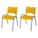 Ver imagem 2 de Cadeira Iso Base Cinza Escola, Escritório - Kit 2 Un