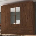 Ver imagem 2 de Guarda Roupa Casal 6 Portas com Espelho Mari 230 cm Jacaranda Zanz