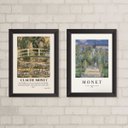 Ver imagem 2 de Kit 2 Quadros Decorativos Pinturas De monet 33x24cm:madeira Preta