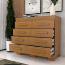 Ver imagem 2 de Cômoda Milano 8 Gavetas 100% Mdf Cinamomo - Panorama Móveis