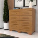 Ver imagem 3 de Cômoda Milano 8 Gavetas 100% Mdf Cinamomo - Panorama Móveis