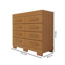 Ver imagem 4 de Cômoda Milano 8 Gavetas 100% Mdf Cinamomo - Panorama Móveis