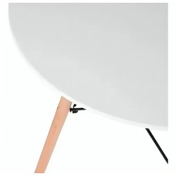 Mesa Redonda Eiffel Ideal para Cozinha, Sala, Escritório Cor Branca 90cm - 5