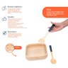 Kit Bowl de Bambu e Utensílios para Salada 3 Pç Preto -oikos - 3