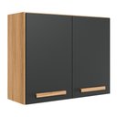 Ver imagem 1 de Armario de Cozinha Aéreo Intenza 80cm 2 Portas Freijó/chumbo - Nicioli