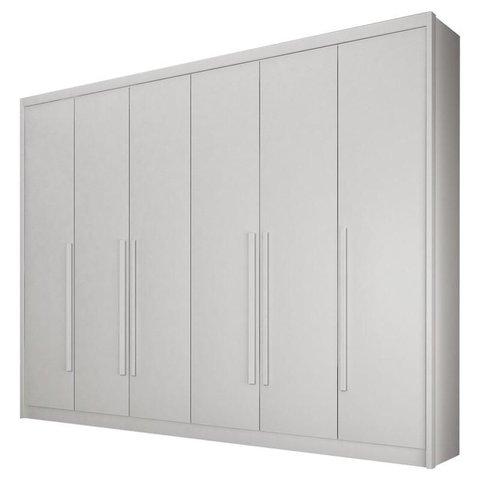 Guarda Roupa Casal Bragança 6 Portas 6 Gavetas Neve – Novo Horizonte