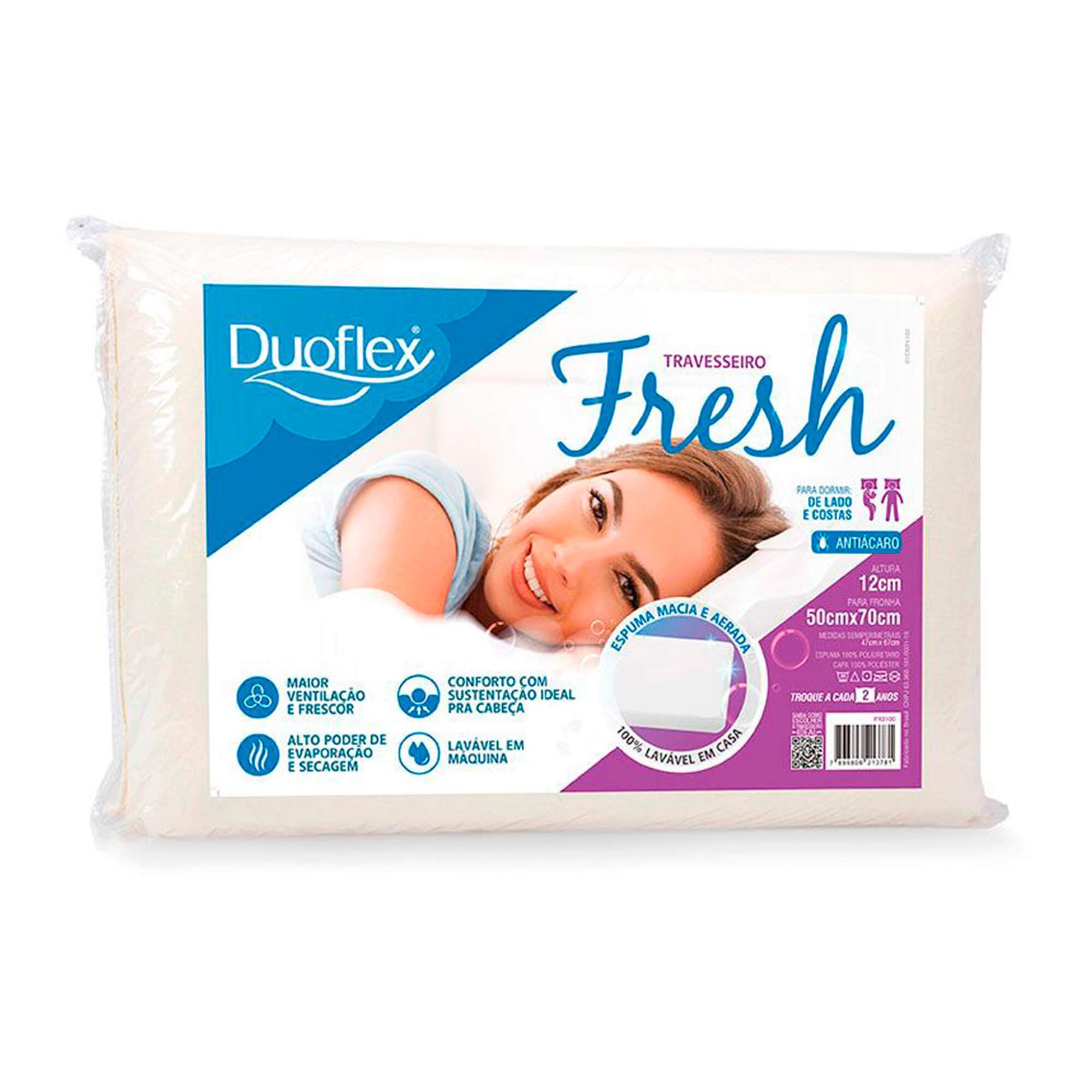 Travesseiro Duoflex Fresh 12 cm, Lavável, Firme, 50 x 70 cm - 2