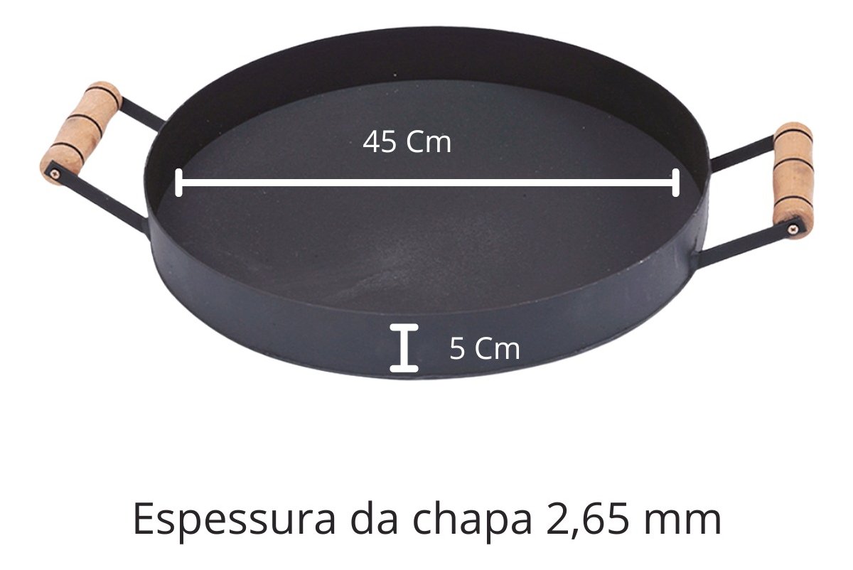 Tacho Disco de Arado com Borda 45 Cm com Tampa Metal Adm - 2