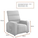 Ver imagem 3 de Poltrona do Papai Noa 80cm Reclinável Manual Veludo Capuccino - Sallar Home