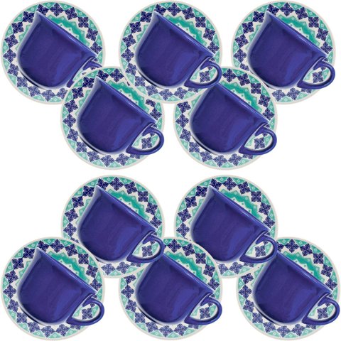Kit Jogo de Xícaras para 10 Pessoas Donna Lola 200ml 10 Pçs
