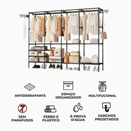 Guarda-roupa Organizador com 4 Colunas - 8