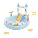 Ver imagem 4 de Piscina Inflável Playground Infantil Castelo Unicórnio 234L Bomba 110V Intex