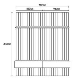 Home Suspenso Arcade Ripado 199,2 cm com 2 Gavetas para TV até 80” Palisandro/Off White - PR Móveis - 5
