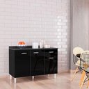Ver imagem 2 de Balcão de Cozinha com Tampo 120 Cm Preto - Poquema