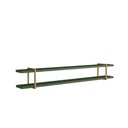Ver imagem 1 de Prateleira Multiuso 218cm com Suporte em Metal 100% Mdf Cor:musgo com Dourado