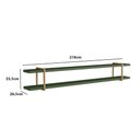 Ver imagem 2 de Prateleira Multiuso 218cm com Suporte em Metal 100% Mdf Cor:musgo com Dourado