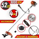 Ver imagem 2 de Roçadeira 52cc Tekna RL520ACN-TK Faca 3 Pontas, Faca 2 Pontas, Disco 40 Dentes e Carretel