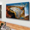 Quadro Decorativo Salvador Dali Relógio Derretendo:150x100/DOURADA - 2