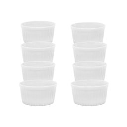 Ramekim 190ml Porcelana Branco Suflê Torta Pure Bolo Liso - 3