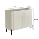 Ver imagem 2 de Balcão Buffet 98,5cm P/ Sala Porta Brise 100% Mdf Pés Metal