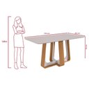 Ver imagem 3 de Conjunto Sala de Jantar Mesa Easy Pop 170x90cm Tampo Vidro/mdf com 6 Cadeiras Confort Veludo