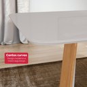 Ver imagem 5 de Conjunto Sala de Jantar Mesa Easy Pop 170x90cm Tampo Vidro/mdf com 6 Cadeiras Confort Veludo