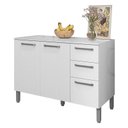 Ver imagem 1 de Balcão de Pia Mad Versalhes 120 Cm com Tampo Branco Supremo - Kits Paraná