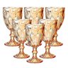 Jogo 6 Taças Diamante Vidro Âmbar Perolada 340ml - 1