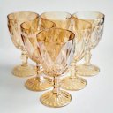 Ver imagem 4 de Jogo 6 Taças Diamante Vidro Âmbar Perolada 340ml