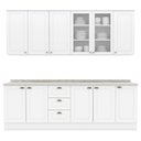 Ver imagem 1 de Cozinha Modulada 9 Pecas 240 Cm Ce856 Americana Branco Calcare Henn