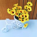 Ver imagem 2 de Bicicleta Média c/ Flor Girassol Artificial