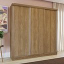 Ver imagem 1 de Guarda-roupa Casal Kappesberg 3 Portas Reversiveis de Correr 2 Cabideiros Nogueira