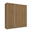 Ver imagem 2 de Guarda-roupa Casal Kappesberg 3 Portas Reversiveis de Correr 2 Cabideiros Nogueira