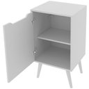 Ver imagem 2 de Gabinete para Banheiro 45 Cm com 1 Porta Retrô Branco