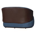 Ver imagem 3 de Poltrona Namoradeira Sofá Orgânico 2 Lugares Beatriz Composê Corino Marrom - Suede Azul Royal