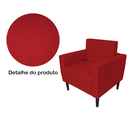 Ver imagem 3 de Poltrona Estofada para Sala de Espera Leticia Slim Corano Vermelho - Lm Decor