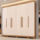 Ver imagem 2 de Guarda Roupa Miami 6 Portas 6 Gavetas 12 Prateleiras - Bene Cinamomo Off