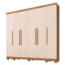 Ver imagem 1 de Guarda Roupa Miami 6 Portas 6 Gavetas 12 Prateleiras - Bene Cinamomo Off
